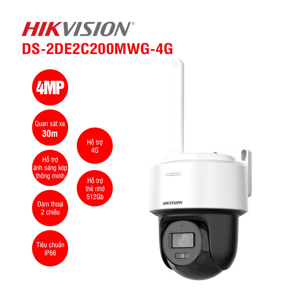 Camera Ip Mini Pt 4mp 4g Hikvision Ds 2de2c400mwg 4g 1